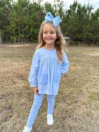 Wee Ones Girls' Plain Wrap Classic Grosgrain Hair Bows on a WeeStay No-Slip Hair Clip, Handmade, King, Millennium Blue