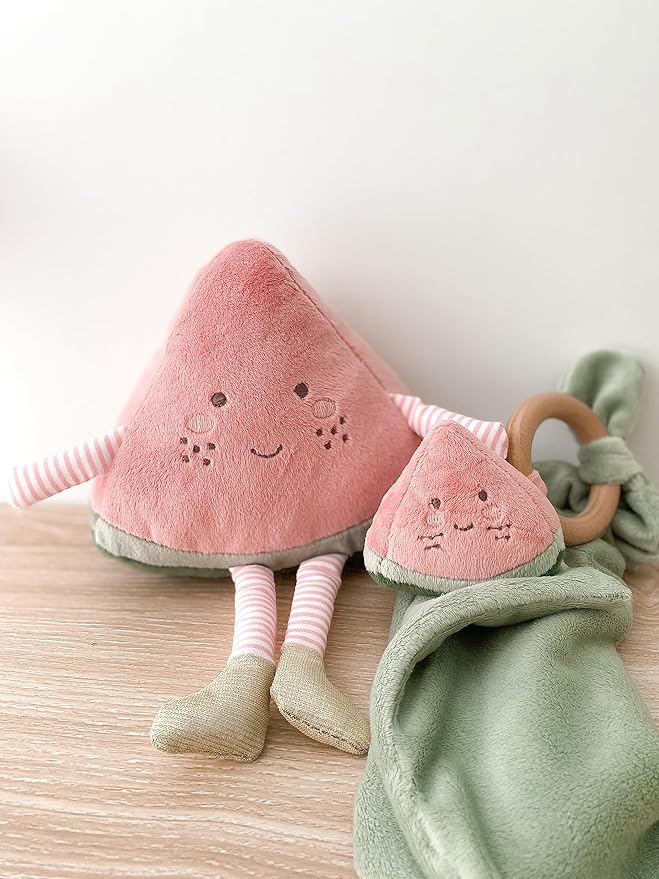 MON AMI Water Melon Plush Lovey for Babies – 11” | Security Blanket and Teether for Newborns