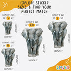 Safari Animal Wall Decals for Kids by Lipastick-Peel and Stick Jungle Stickers Giraffe, Elephant, Hippo, Palm Tree, Parrot for Toddlers Room, Nursery, Playroom, Classroom, Daycare Decor Art- S Size