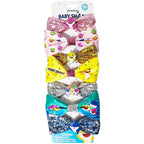 Baby Shark Kids Hair Bows - Hair Accessories Gift Set - 7 Pcs 4 Inch Bundle - Hair Bows for Girls - Different character on each clip - Alligator Clip - Ages 3 +