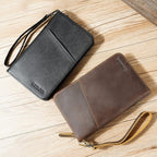 Polare Full Grain Leather Passport Holder Cover Case for Men and Women RFID Blocking Family Travel Wallet Holds 6 Passports