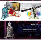 LED 3D Puzzle Tower Clock for Adults - Elegant Home Décor Building Model with Color-Changing LEDs - Ideal Acrylic Puzzle Gifts for Teens and Adults