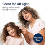 Crave Naturals Glide Thru Hair Brush - Detangler Brush for Curly, Straight, Wet or Dry Hair - Gentle Detangling Brushes for Adults, Kids, Toddlers - Hair Accessories for Women - 7.5x3 Soft Hazy Swirl