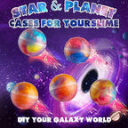 Funewest Slime Kit for Kids, Mini Galaxy Ball Slime Making Kit with Glow in The Dark Stickers, Glitter, Beads & Charms – Creative DIY Craft Kit & Stress Relief Sensory Toy Gifts for Girls Ages 6-12