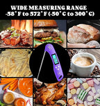 DOQAUS Digital Meat Thermometer, Instant Read Food Thermometers for Cooking, Kitchen Probe with Backlit & Reversible Display, Wide Temperature Range for Turkey, Grill, BBQ, Baking, Bread, Sourdough
