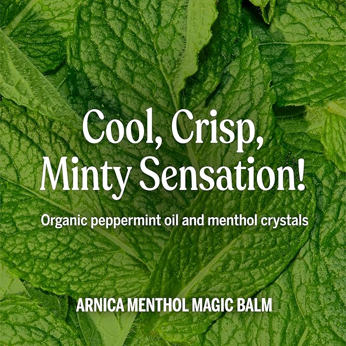 Dr. Bronner's - Organic Magic Balm - Arnica-Menthol, Made w/Organic Beeswax & Hemp Oil, Moisturizes & Soothes Hands, Face, & Body (2 oz, 2-Pack)