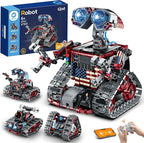 Sillbird Robot Building Kit with Remote Control Gifts for Kids Boys Ages 8-12, STEM Coding Robotic Technic Tracked Racer Car Toys for Birthday - Build 4in1 Model with 631 Pieces