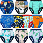 BIG ELEPHANT 10-Packs Training Underwear Absorbent Toddler Potty Trained Pants for Boys and Girls, 12 Months - 9 Years