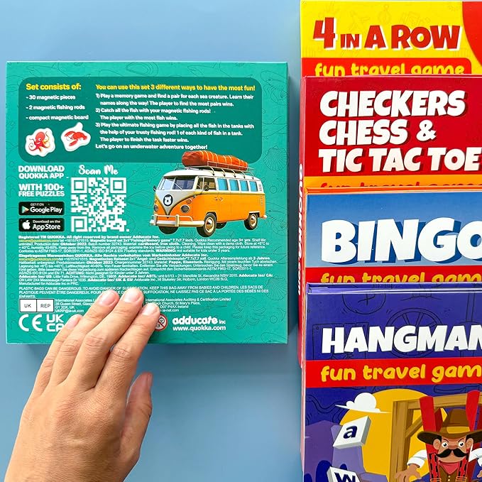QUOKKA Magnet Game for Kids 3-5 - Fishing Game Kids Ages 4-8 - Travel I Road Trip I Plane I Car Ride - Magnetic Toddler Travel Toys