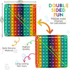 Multiplication Pop It Double Sided Math Game with Numbers Reversible on Both Sides Manipulatives Education Tool for Fidget Sensory Type Toys for Stress Relief Anxiety Autism Adults Children