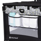 Baby Trend Nursery Den Playard with Snooze Pod and Flip Over Changer, Hidden Jungle Trio