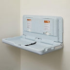 ECR4Kids Horizontal Wall-Mounted Changing Station, Baby Changer, Blue/Grey Speckled