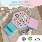 Foam Climbing Blocks for Girls Toddlers,Pink Soft Play Set Ball Pit,Climb & Crawl Foam Playset for Kids, Toddler Climber Indoor with Pad,Easy to Clean