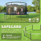 14FT 12FT 10FT 16FT Trampoline with Safety Enclosure, Anti-Rust Coating – ASTM Certified, Heavy-Duty Outdoor Trampoline with Ladder – for Kids & Adults