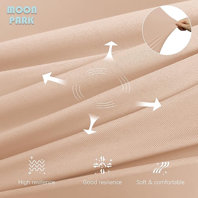 MOON PARK Pregnancy Pillows for Sleeping - U Shaped Full Body Maternity Pillow with Removable Cover - Support for Back, Legs, Belly, HIPS - 57 Inch - Brown - Cooling Cover