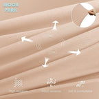 MOON PARK Pregnancy Pillows for Sleeping - U Shaped Full Body Maternity Pillow with Removable Cover - Support for Back, Legs, Belly, HIPS - 65 Inch - Brown - Cooling Cover