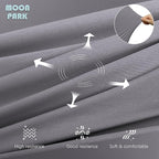 MOON PARK Pregnancy Pillows for Sleeping - U Shaped Full Body Maternity Pillow with Removable Cover - Support for Back, Legs, Belly, HIPS - 57 Inch - Dark Grey - Cooling Cover