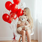 JOYIN 150 Pcs Red Balloons, Different Sizes 18 12 10 5 Inch Red Latex Balloon Arch Kit with Instruction for Birthday Party Decoration Graduation Wedding Holiday