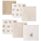 Baby Washcloths 6 Pack 100% Cotton Soft and Absorbent Terry 10" x 10" Wash Cloths Wipes for Face Hand Body Burp Rag with Sensitive Skin for Newborns Infants Toddlers