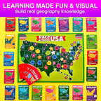 QUOKKA States of America Board Game for Kids Ages 8-12 and Families – Learn US States, Capitals, Landmarks & Fun Facts – Trivia Game with 50 Cards & Map Board – Educational Game for Classrooms or Home