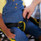 Bright Starts John Deere Pop 'N Sit Portable Booster Chair, Floor Seat, Indoor/Outdoor Use, Compact Fold, Green and Yellow, 6 Mos - 3 Yrs