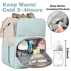 Jiefeike Girls Diaper Backpack,Travel Backpack Diaper Bag for Dad Mom Baby Boys,Insulated Pockets Portable Baby Nappy Bags with USB Charging Port,RFID Anti-Theft Water-Resistant Pocket Stroller Straps