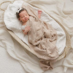 Heirloom Knit Heart Receiving Unisex Blanket for Boys and Girls - 100% Luxury Cotton Baby Blanket - Soft Warm Swaddle Receiving Blanket for Newborns Infants & Toddlers (Ivory)