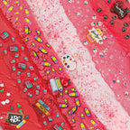 LAWOHO 6 Packs Slime Kit, Back to School Slime Gifts for Kids, Red Learning Themed Slime with Cloud Butter Clear Textures, Birthday Party Favors Goodie Bags Stuffer Anxiety Stress Relief Toys