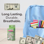 BioSwiss Bandages, Money Shaped Self Adhesive Bandage, Latex Free Sterile Wound Care, Fun First Aid Kit Supplies for Kids, 24 Count