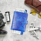 Melsbrinna Rfid Passport Holder for Travel women/Men, Cute Passport Wallet Rfid Blocking Card Slots, Rfid Passport Cover/CaseTravel Wallet, Passport Book Holder (1, Blue3)