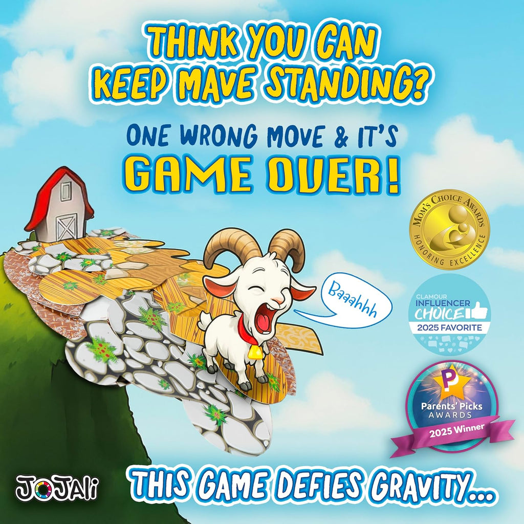 How Brave is Mave? - The First Table-Edge Stack Game, Card-Balancing, Goat-Saving Mayhem - Great for Family Game Night, Ages 6-99, Competitive and Collaborative - Laugh, Stack, and Topple