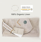 Linen Cover for Nursing Pillow • Premium Quality 100% Organic Oeko-Tex Standard • Cover for Breastfeeding and Bottle Feeding Pillow • Soft and Breathable • Only Cover (Natur linen)