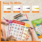 Road Trip Game Pad, 5 Games in 1 (Farm Animals, Car Colors, Buildings, Traffic Signs, Vehicles Scavenger Hunt Bingo), Pen Pencil Paper Game, Plane Trip/Car Travel/Getaway Activity Pad for Kid, Adult