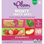Plum Organics Mighty Snack Bars - Strawberry - 0.67 oz Bars (Pack of 12) - Organic Fruit and Vegetable Toddler Food Snack Bars