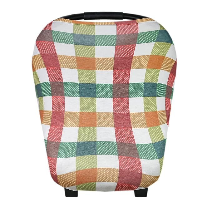 Copper Pearl Multi-Use Cover: Car Seat Covers, Nursing Cover, and Stroller Cover for Sun - Stretchy Fabric, All-Season Use, Stylish Designs, Easy Access for Moms - Nicholas