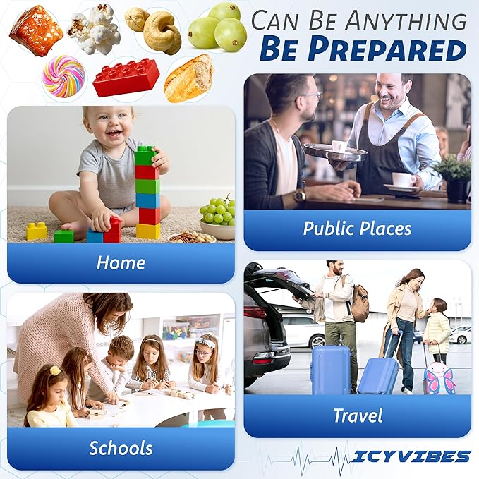 Premium Choking Rescue Device for Kids and Adults – Portable Suction Tool Airway Clear Travel & Home Safety Kit for Emergency Use Includes 3 Sizes for Baby Essential First Aid Anti