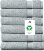 Delara Organic Cotton Luxuriously Plush Washcloths Pack of 6 | GOTS & Oeko-TEX Certified | Premium Quality Face Towels | Feather Touch Technology|650 GSM Long Staple|Soft, Quick Dry & Ultra-Absorbent