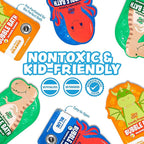 Tub Works® Magical Kids Bubble Bath, Variety 12 Pack | Creates Colorful Water & Tons of Bath Bubbles | Nontoxic | Character-Themed Bubble Bath for Kids | Green, Blue & Orange Bath Colors