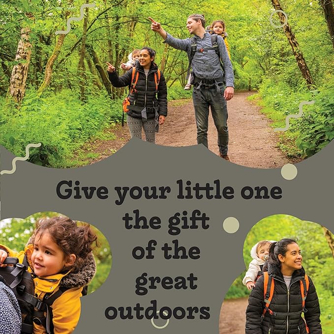 Hiking Baby Carrier Backpack - Comfortable Toddler/Baby Backpack Carrier System with Diaper Change Pad, Insulated Pocket + Rain and Sun Hood to Protect Your Child