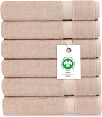 Delara Organic Cotton Luxuriously Plush Washcloths Pack of 6 | GOTS & Oeko-TEX Certified | Premium Quality Face Towels | Feather Touch Technology|650 GSM Long Staple|Soft, Quick Dry & Ultra-Absorbent