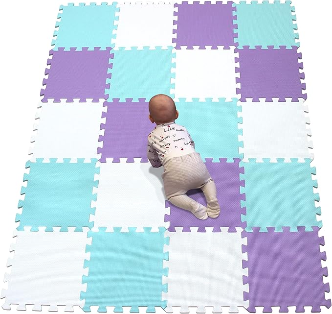 YIMINYUER® 20 Tiles (30cm×30cm×1cm Each Tile) Baby Soft Puzzle Play Mats, Kids Thick EVA Foam Floor, Toddlers & Children's Soft Interlocking Mat R01R08R11G301020
