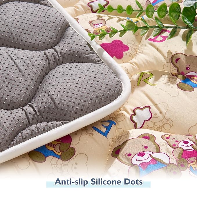 High-Density Foam Baby Play Mat, 47x47 Inches Thicken One-Piece Comfortable and Soft Playmat, Non Slip Machine Washable Floor Mat for Infants, Tapete para Bebes,Toddlers