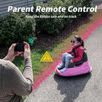 12V Kids Bumper Car, Electric Baby Bumper Car for Toddlers with Remote Control, 3 Speeds - Light Pink