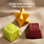 TUMAMA Baby Sensory Ball Set,Soft Textured Squeeze Balls Montessori Toys Easter Egg for Babies Toddlers 3-12 Months