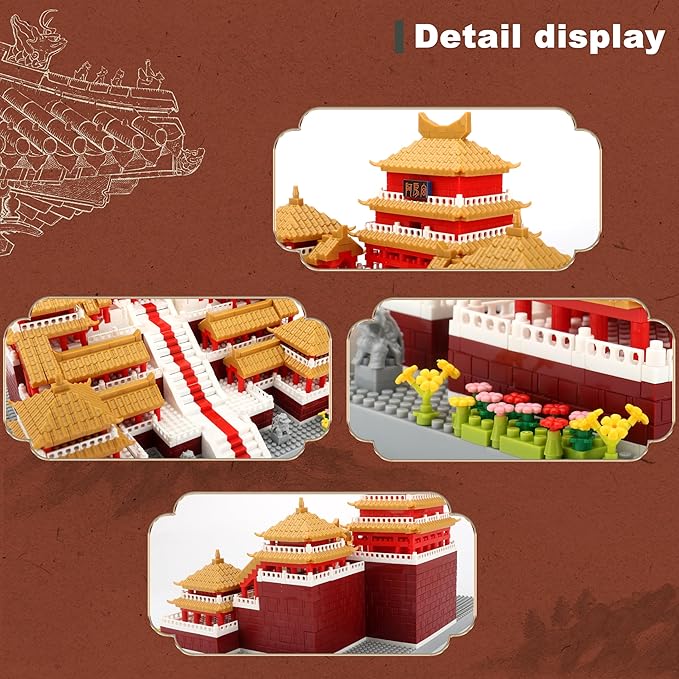 Chinese Architecture Micro Building Blocks Set Epang Palace 3050PCS Creative Toy Building Sets Best Present for Adults and Kids Age 14+
