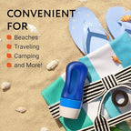 Sunscreen Applicator - 2 Pack, 6 fl oz - Refillable Sunscreen Roller & Replacement Sponge Heads - Roller Bottle Lotion Applicator for Easy Even Coverage for Kids & Adults