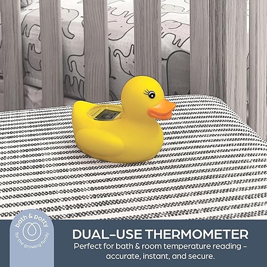 Dreambaby Duck Baby Bath Thermometer – Instant Results, Digital Water & Room Temp Reader – Fun Floating Toy for Newborns