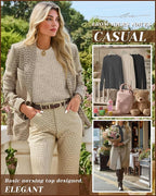 3 Pack Women's Nursing Long Sleeve Tops Breastfeeding Thermal Sweaters with Hidden Zipper Maternity Ribbed Shirts