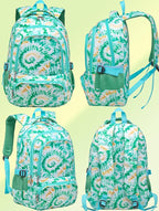 BLUEFAIRY Kids Backpack for Girls Elementary Primary Middle School Bags for Aged 8-10 for Teens Childs Bookbags Back to School Book Bags Gifts Mochilas para Niñas de 6 7 8 9 10 Años Tie-dye Green