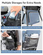 besrey Baby Backpack Carrier, Toddler Hiking Backpack with Safety 3-Height Seat, Adjustable Straps&Waist Belt, Foldable Frame Lightweight Large Capacity Child Carrier for Hiking (Haze Blue)